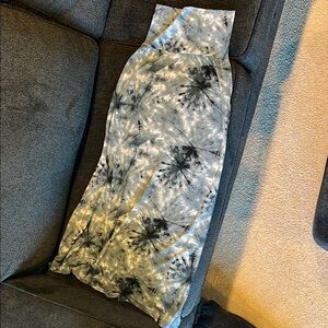 Lily Rose Tie Die Gray Maxi Skirt